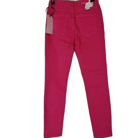 Current/Elliott The Ultra High Waist High Rise Hot Pink Skinny 26 NWT - Picture 7 of 9